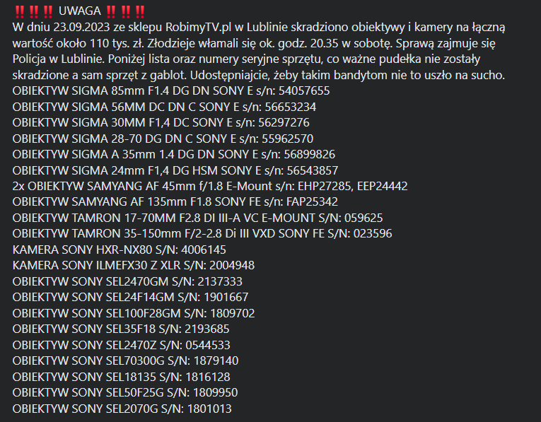 Kliknij obrazek, aby uzyskać większą wersję

Nazwa:	skradziono.PNG
Wyświetleń:	82
Rozmiar:	60,8 KB
ID:	15112